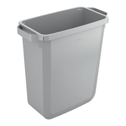 [104934] Bidone grigio DURABIN rettangolare in PP con maniglie per il trasporto 60 lt Dur