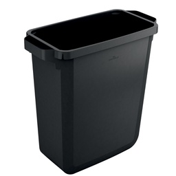 [104935] Bidone nero DURABIN rettangolare in PP con maniglie per il trasporto 60 lt Durab