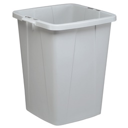 [104938] Bidone grigio DURABIN quadrato in PP con maniglie per il trasporto 90 lt Durable