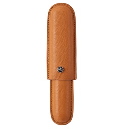 [104961] Astuccio portapenne Sigaro vera pelle Saffiano marrone Cross