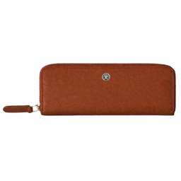 [104963] Astuccio portapenne c/zip vera pelle Saffiano marrone Cross