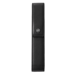[104964] Astuccio Portapenne c/chiusura magnetica vera pelle Saffiano nero Cross