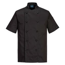 [105100] Giacca da cuoco Kent a maniche corte tg XL nero Portwest