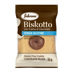 [105232] Biscotti farciti cioccolato Biskotti  55gr Falcone