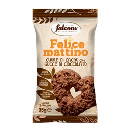 [105234] Cuore di cacao con gocce di cioccolato 35gr Falcone