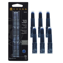[105242] Scatola 6 cartucce inchiostro blu Cross