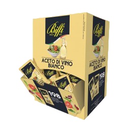 [105257] 198 bustine monodose Aceto di vino bianco da 5ml - Biffi