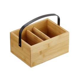 [105266] Cassetta porta condimenti 20x15x10cm bamboo naturale Leone