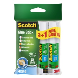 [105283] Promo pack 3+1 colle stick 8gr 6232S bianca permanente Scotch®
