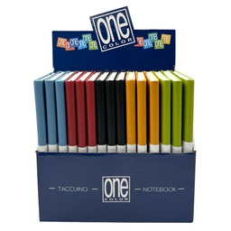 [105300] Display 15 taccuini One Color 96pag. A5 carta 70gr colori assortiti Blasetti