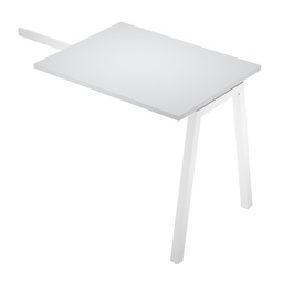 [105326] Allungo reversibile dx/sx 80x60cm piano BIANCO per scrivania struttura bianca ga
