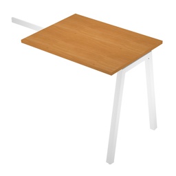 [105327] Allungo reversibile dx/sx 80x60cm piano noce chiaro per scrivania struttura bian