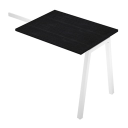 [105329] Allungo reversibile dx/sx 80x60cm piano nero venato per scrivania struttura bian
