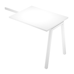 [105330] Allungo reversibile dx/sx 80x60cm piano grigio per scrivania struttura bianca ga