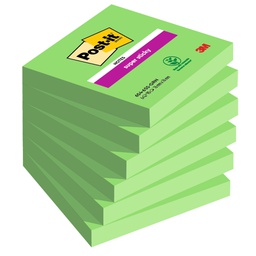 [105338] Cf. 6pz 90 foglietti Post-it® Super Sticky 76x76mm 654-6SS verde
