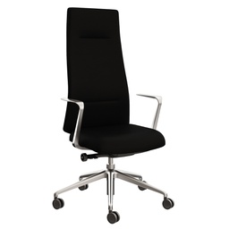 [105430] Poltrona direzionale c/bracc Bull BUA in ecopelle nero