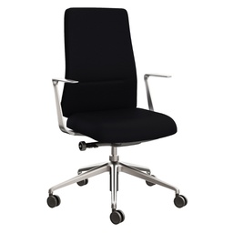 [105432] Poltrona direzionale c/bracc Bull BUB in ecopelle nero
