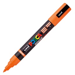 [105470] Marcatore Uni Posca PC5MBR punta brush 1.0 - 4.0mm arancio Uni Mitsubishi