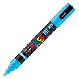 [105471] Marcatore Uni Posca PC5MBR punta brush 1.0 - 4.0mm azzurro Uni Mitsubishi