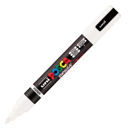 [105473] Marcatore Uni Posca PC5MBR punta brush 1.0 - 4.0mm bianco Uni Mitsubishi