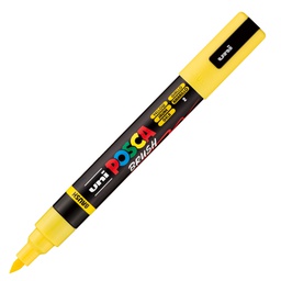 [105474] Marcatore Uni Posca PC5MBR punta brush 1.0 - 4.0mm giallo Uni Mitsubishi