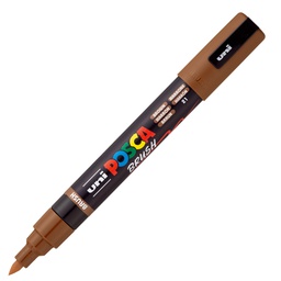 [105475] Marcatore Uni Posca PC5MBR punta brush 1.0 - 4.0mm marrone Uni Mitsubishi
