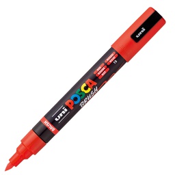 [105477] Marcatore Uni Posca PC5MBR punta brush 1.0 - 4.0mm rosso Uni Mitsubishi