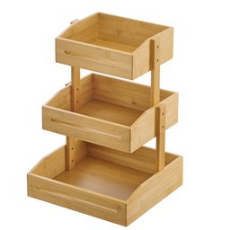 [105493] Espositore buffet 3 piani 33x30x41cm bamboo naturale Leone