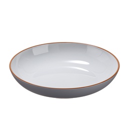 [105498] Piatto fondo rPET D22,2x4,4cm grigio Leone