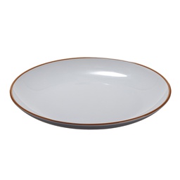 [105499] Piatto piano rPET D22x2,6cm grigio Leone