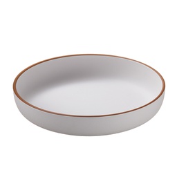 [105501] Piatto fondo rPET D21x3,8cm bianco Leone