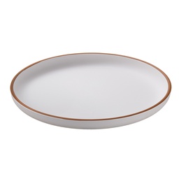 [105502] Piatto piano rPET D22x2,1cm bianco Leone