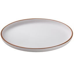 [105503] Piatto piano rPET D27,5x2,2cm bianco Leone
