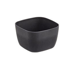 [105510] Ciotola buffet quadrata Norway 19,5x19,5x12cm melamina antracite Leone