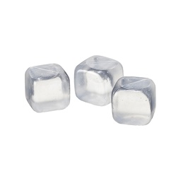 [105520] Conf 10 cubetti refrigeranti riutilizzabili 4,5x4,5cm trasparente Leone