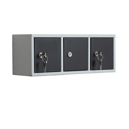 [105534] Casellario componibile Annabox 3 porte grigio/antracite Metalpus