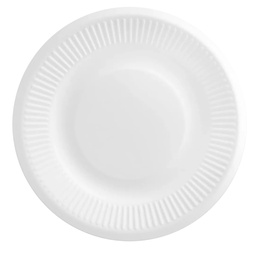 [105712] Conf 125 Piatti compostabili Light  D23cm bianco Signor Bio