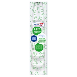 [105724] Conf 50 Bicchieri R-PET tacca 300ml trasparenti Dopla