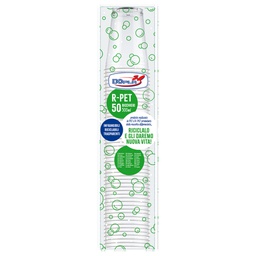 [105725] Conf 50 Bicchieri R-PET tacca 400ml trasparenti Dopla