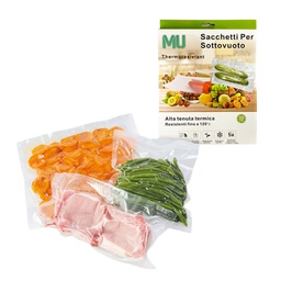 [105738] Conf. 30 sacchetti alimenti per sigillatrice sottovuoto 25x30cm Mulin