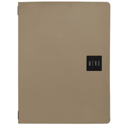 [105751] Portamenu A4 con elastico 12 facciate BEIGE scritta MENU Stilcasa