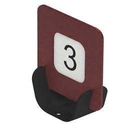 [105754] Porta QR code segnaposto  METAL NERO 10x4x11,5 cm BORDEAUX Stilcasa