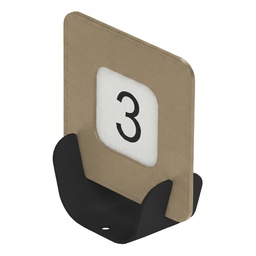 [105756] Porta QR code segnaposto  METAL NERO 10x4x11,5 cm, BEIGE Stilcasa