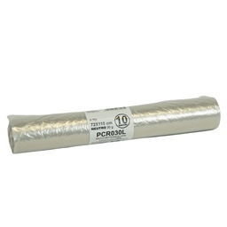 [105860] 10 sacchi rifiuti PCR 110L 72x110cm 30gr neutro Bio Extrusion
