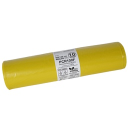 [105869] 10 sacchi rifiuti PCR 120L 90x120cm 100gr giallo Bio Extrusion