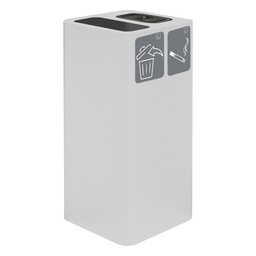 [105896] contenitore 100 lt bianco cover gettacarta/posacenere  2 pitto adesivi 38,3x38,3