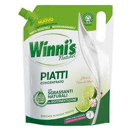 [105915] Detersivo piatti concentrato ecoformato 900ml lime e fiori di mela Winni's