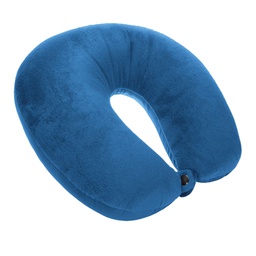 [106048] Cuscino da viaggio Explora memory foam 30x29x12cm azzurro Lebez