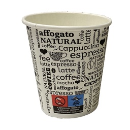 [106064] 1000 Bicchieri in carta 240ml nero/bianco Leone