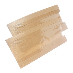 [106110] Conf 500 sacchetti per alimenti con finestra 20x34cm - 9cm avana Viva